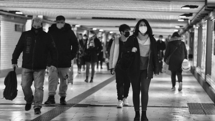 people, to walk, face mask